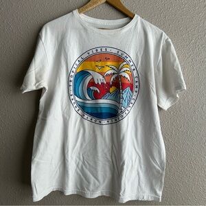 Visitor Premium white short sleeve 100% cotton California Tropical Vibes t-shirt